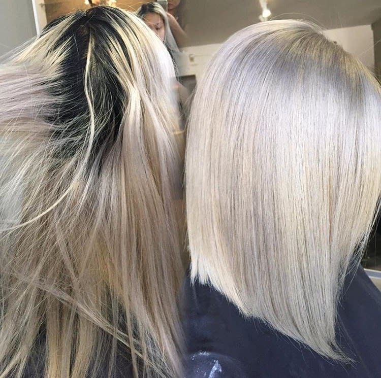 ROOT TOUCH UP: Level 2 To Silver Ash Blonde