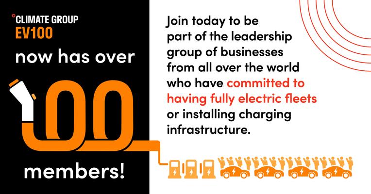 Electric Fleet Initiative EV100 Surpasses 100 Members
