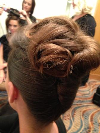 Textured Updos: Lucie Doughty Backstage at Irene by Greg LaVoi
