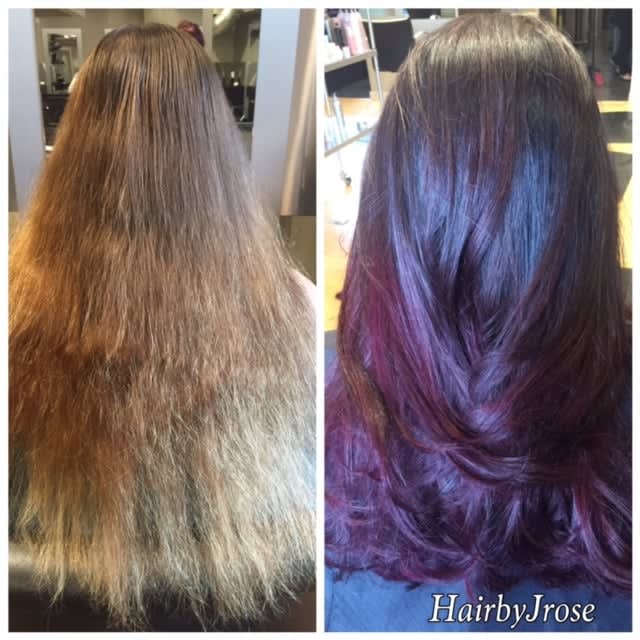 Makeover: Damaged To Red Wine Melt