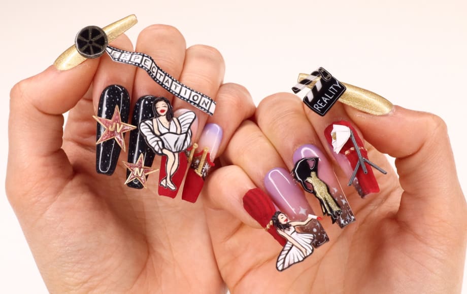OPI NTNA Challenge 1: My Address is Hollywood Nail Art (Julie Ventura)