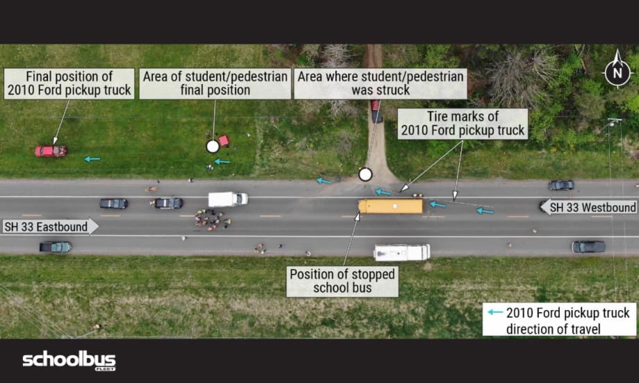 Aerial image of the crash scene.