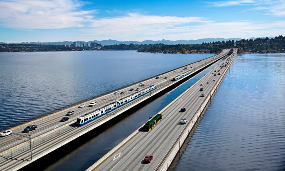 The Sound Transit Floating Bridge.