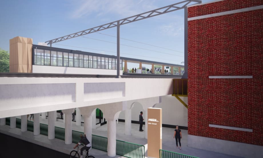 A digital illustration of changes to the 95th Street/CSU station.