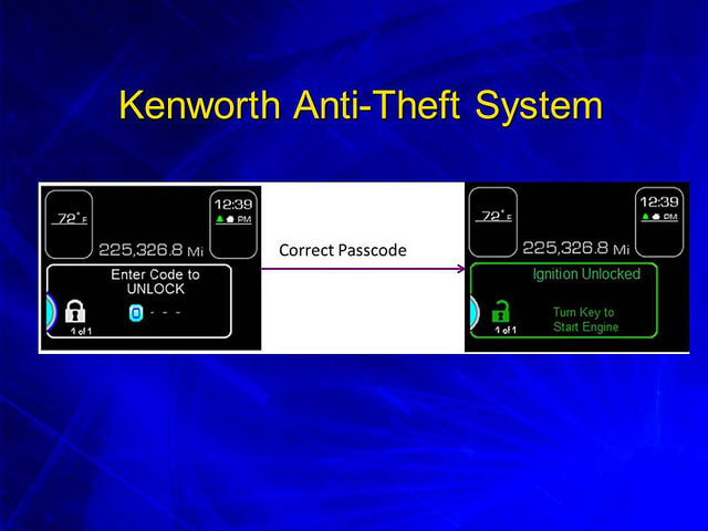 Kenworth Anti-Theft Available on T680 and T880