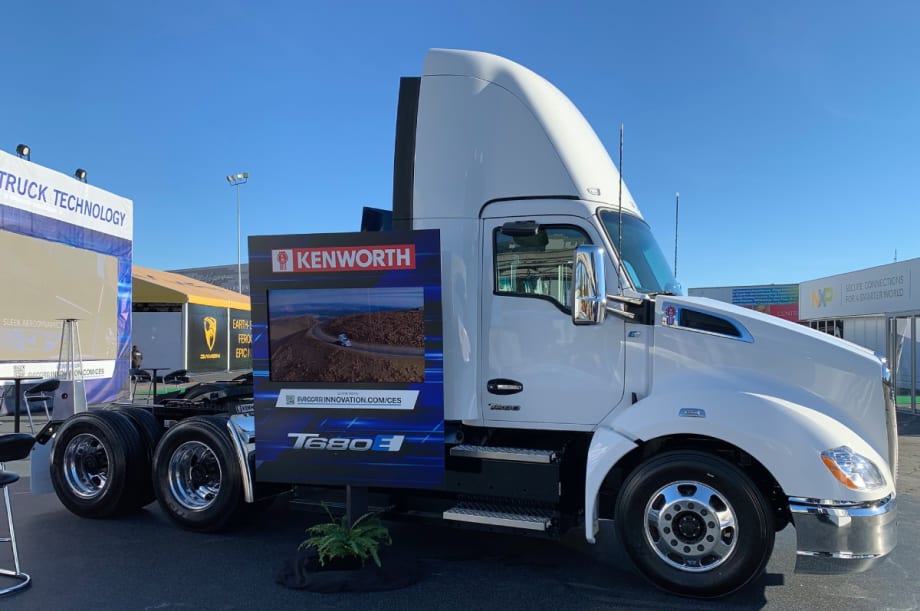 Kenworth T680E Battery-Electric Truck Debuts at CES