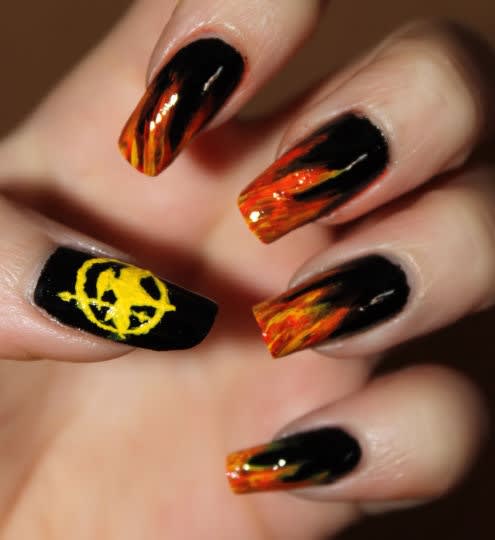The Hunger Games-Inspired Nail Art