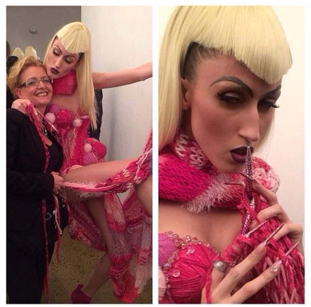 Backstage at CND for The Blonds Fall/Winter 2014