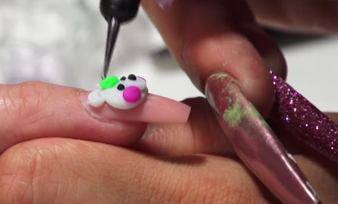 3-D Valentine's Day Acrylic Nails (Part 1 of 2)