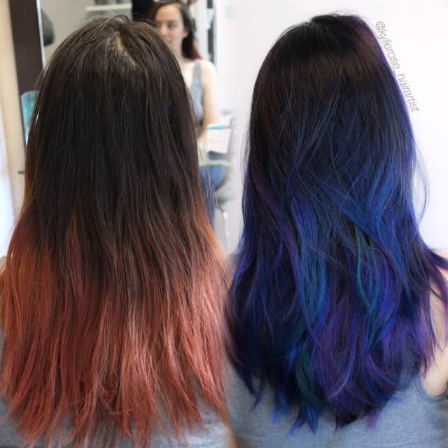 MAKEOVER: Faded Coral To Peacock Sombre