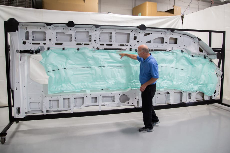 Ford Debuts Transit's Five-Row Side-Curtain Air Bag