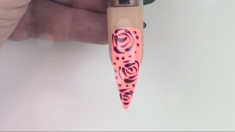 La Palm Gel Couple Rose Nail Art