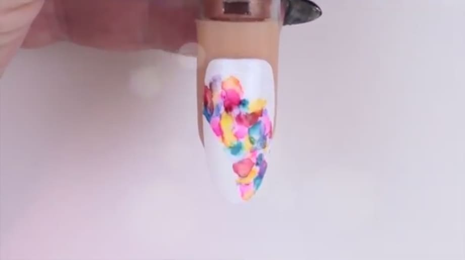 La Palm Watercolor Nail Art