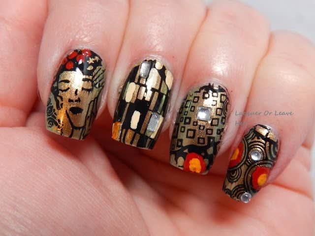 Celebrate Gustav Klimt’s Birthday With Glitzy, Golden Nail Art