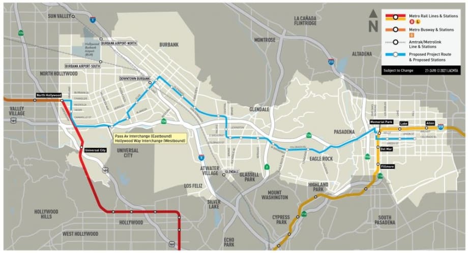 L.A. Metro Board Approves Proposed North Hollywood to Pasadena BRT Project