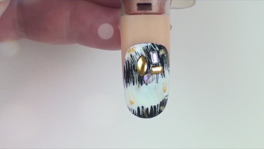 La Palm Gel Couple Distressed Nail Art