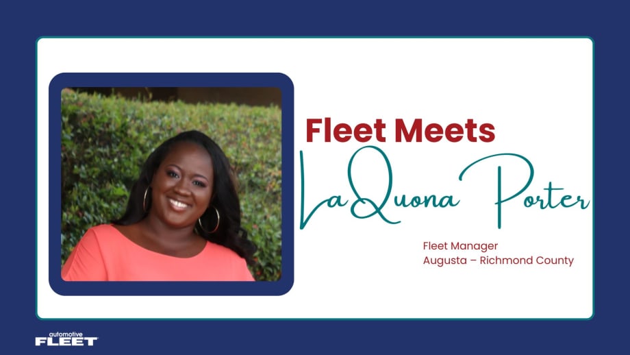 A headshot of LaQuona Porter highlighting the Fleet Meets series with her title.