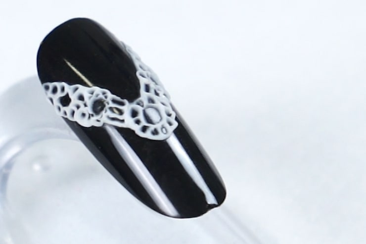 3-D Lace Nail Art With Lace Paste Gel