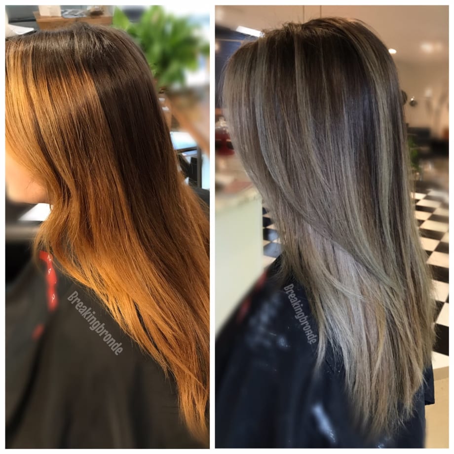 COLOR CORRECTION: Banded and Brassy To Ash Melt