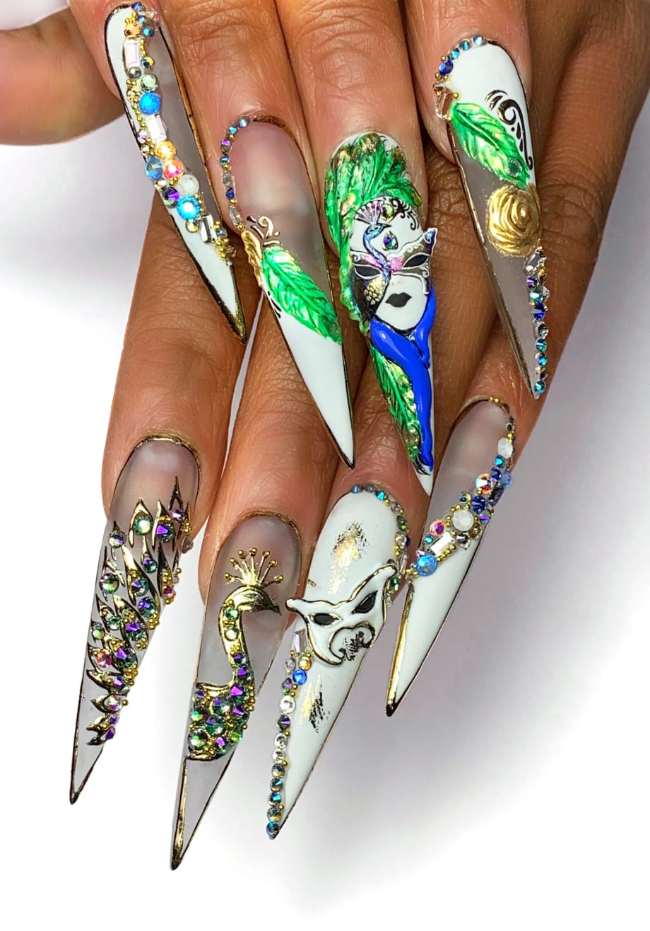 NTNA S. 7 Pre-Challenge 2: Venetian Mask Nail Art (Lechele)