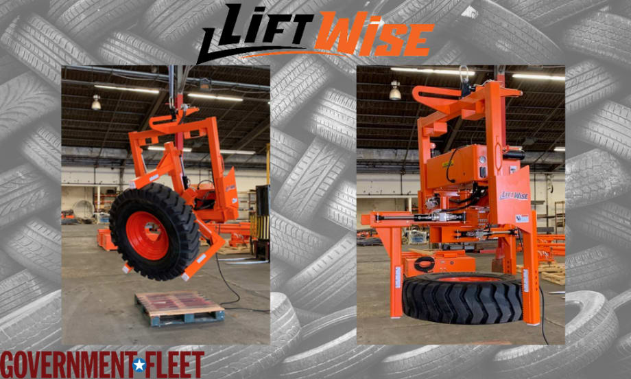 LiftWise Hanging Tire Handler Maximizes Efficiency