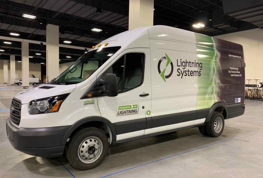 Lightning Systems Electric Ford Transit Adds Range