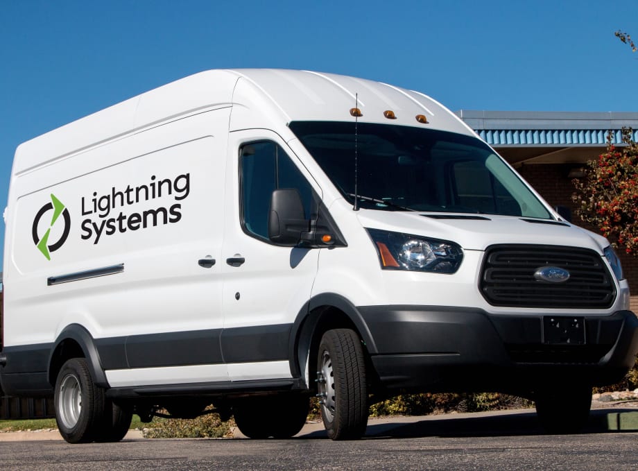 Lightning Systems to Offer 150-Mile Range Electric Ford Transit 