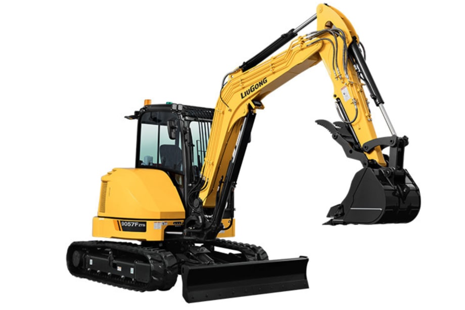 LiuGong Compact Excavator Handles Tight Work