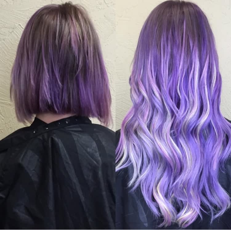 Makeover: Color and Extensions For Lilac Elegance