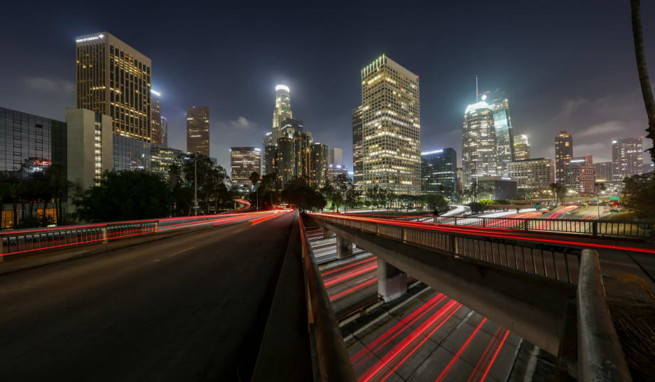 Los Angeles cityscape at night