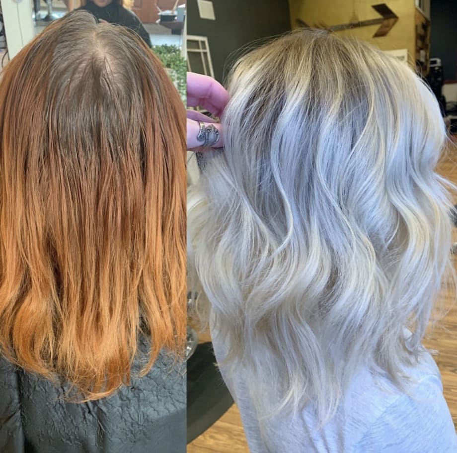 Back From the Red: Copper to Cool Blonde Breakdown
