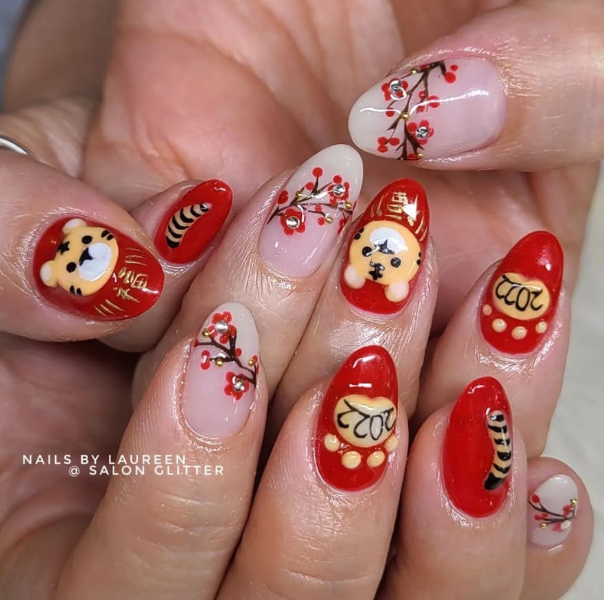 Ideas for Lunar New Year Nails 