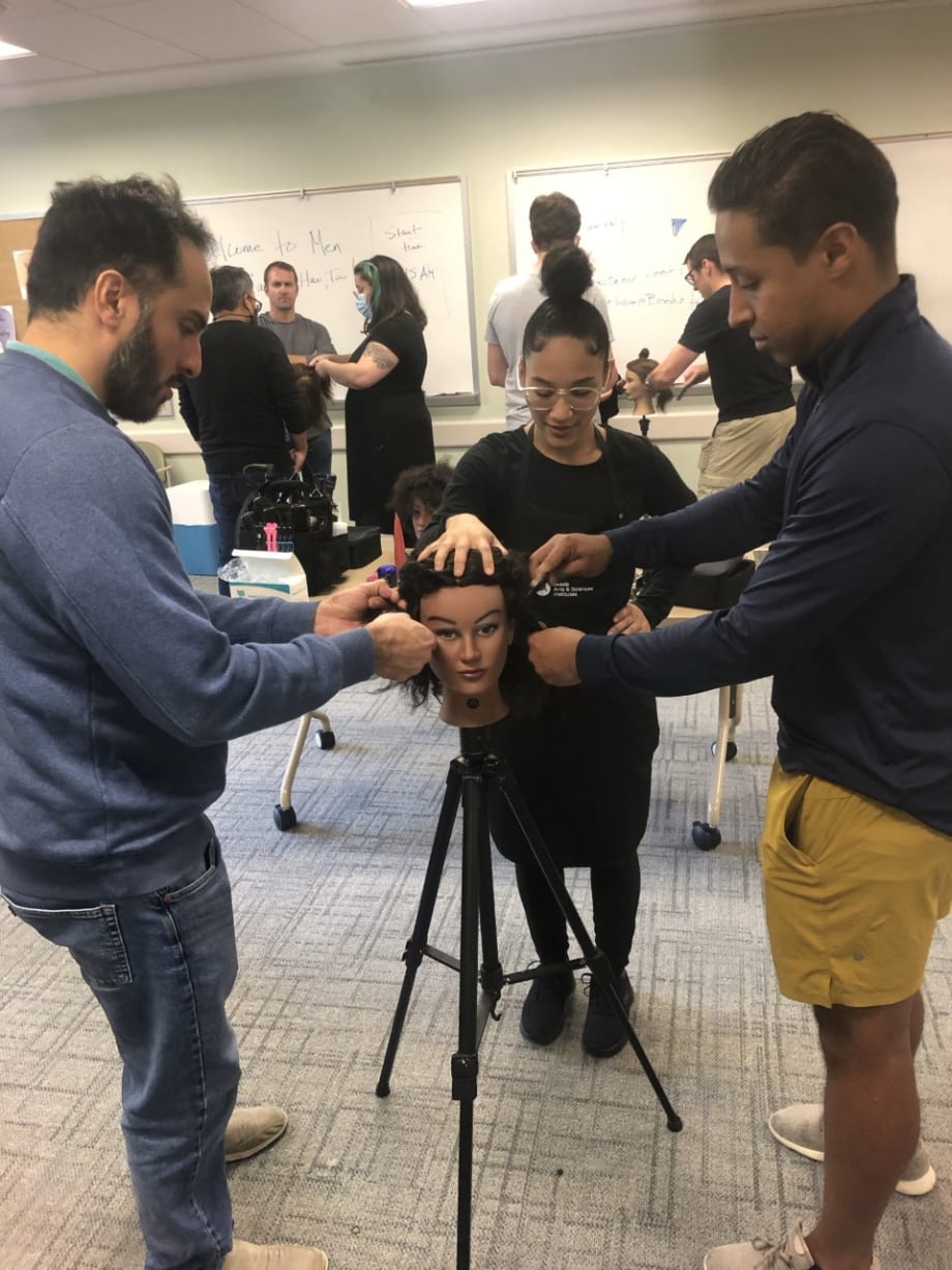 Aveda’s “Men Can Do Hair, Too” Event Teaches Dads How to Do Hair