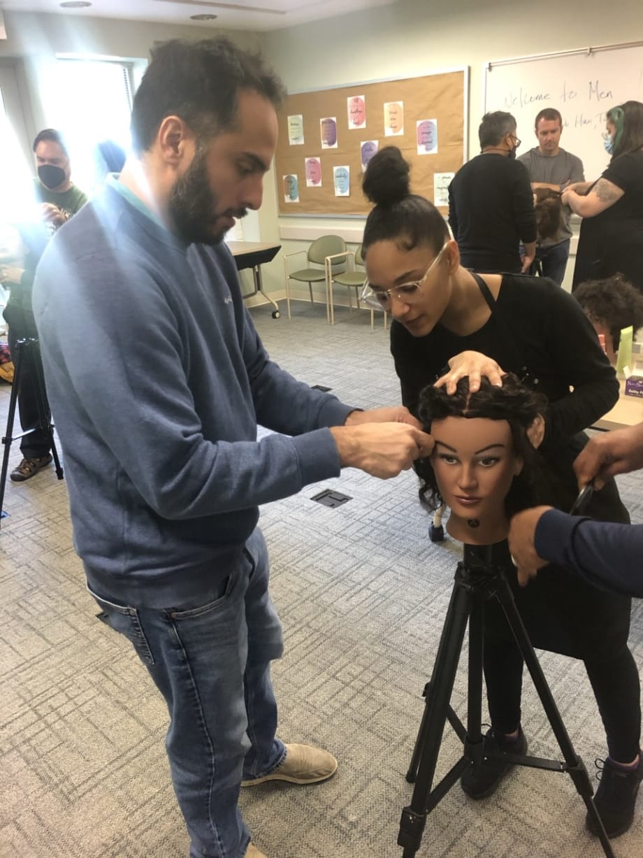 Aveda’s “Men Can Do Hair, Too” Event Teaches Dads How to Do Hair