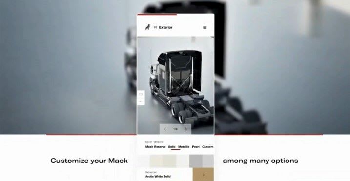 Mack online truck-building platform.