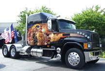 Decorated Mack CH Sleeper Helps Honor Nation's Heroes