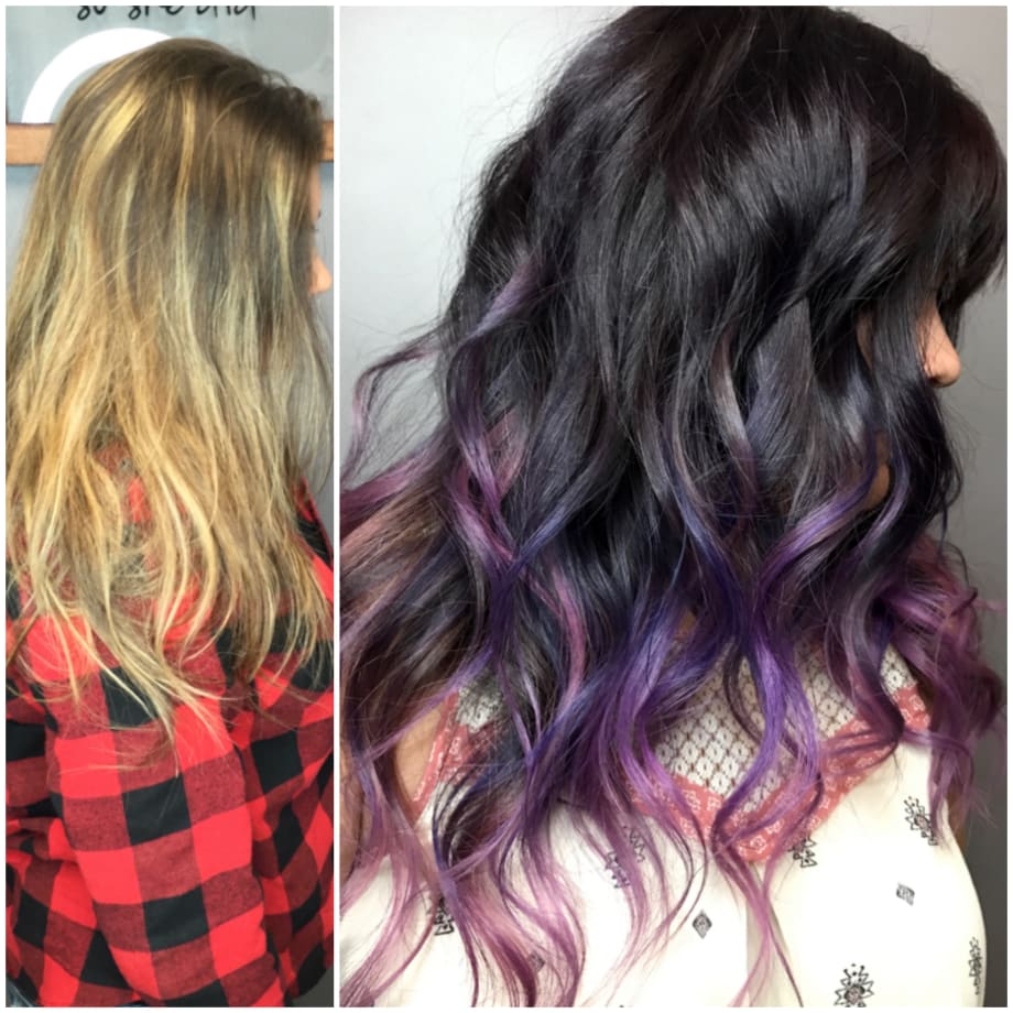 The Interrupted Journey: Faded Blonde To Fun Purple Melt