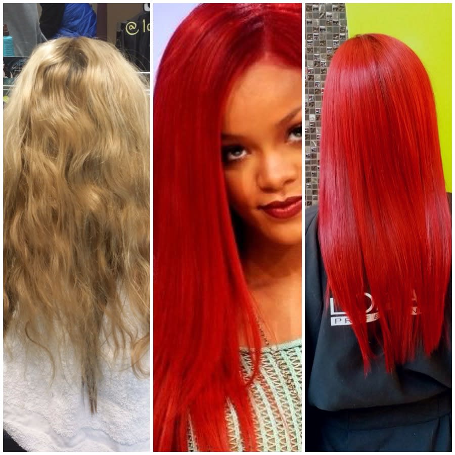 TRANSFORMATION: Rihanna Inspired Red