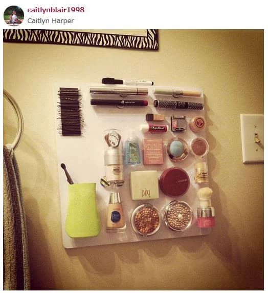 Goodbye Makeup Clutter! Create a Magnetic Makeup Board in 4 Steps