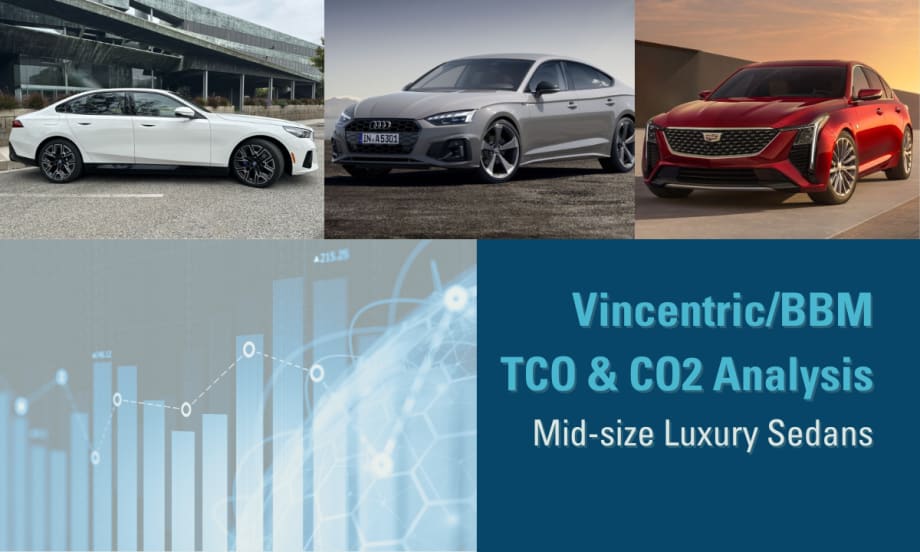 three vehicle models in a graphic display