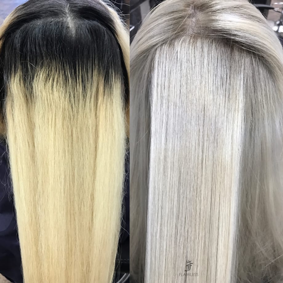 MAKEOVER: Dramatic Regrowth To Silver Ice 