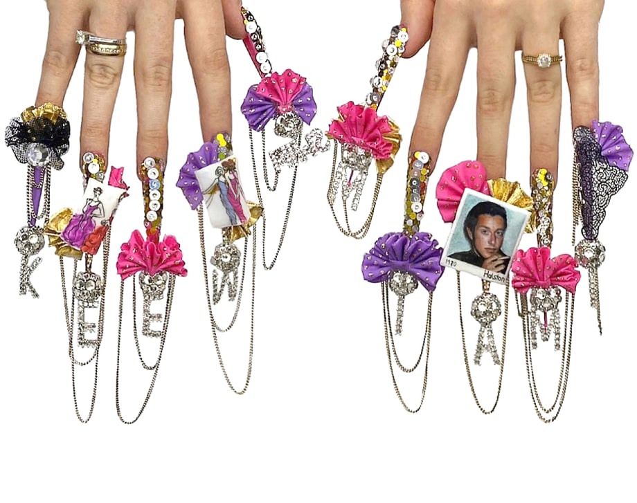 Designs by Halston Inspired this Embellished and Stunning Nail Design