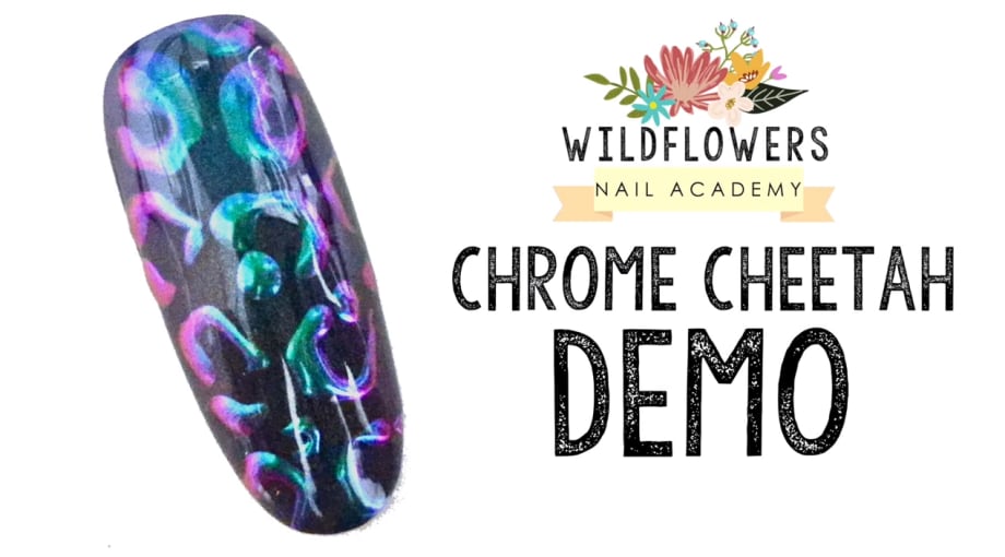 Matte Chrome Cheetah Nail