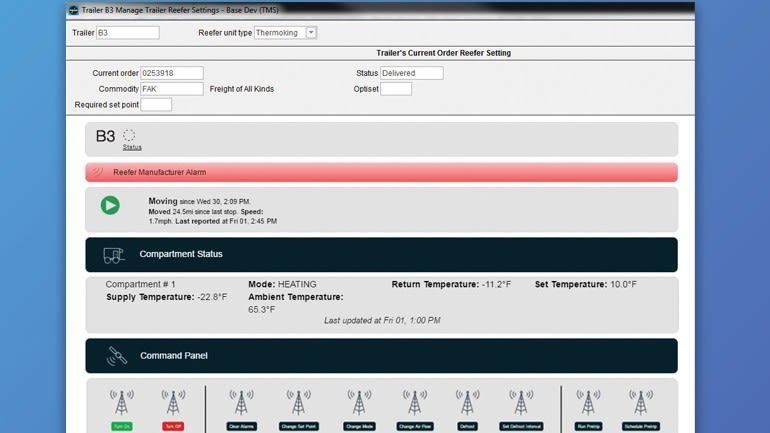 Two-Way Interactive Reefer Controls