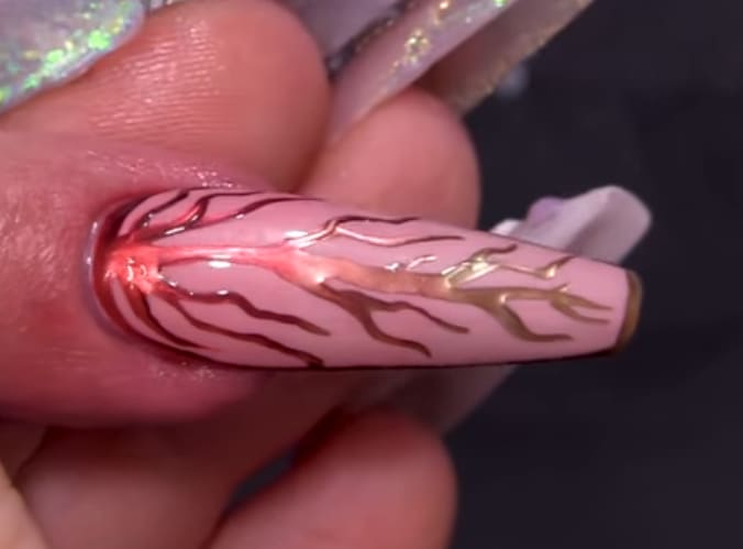Autumnal Metallic Leaf Nail Art Tutorial