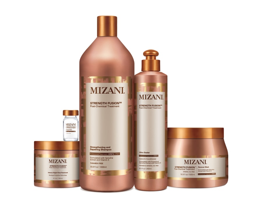 New Mizani Strength Fusion Post Chemical Rescue Service Repairs Damaged Hair in the Salon