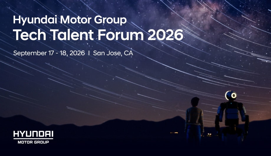 Hyundai Motor Group Tech Talent Forum 2026 September 17-18 San Jose, California. background of starry night