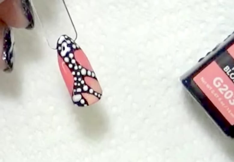 Gel II Monarch Butterfly Nail Art
