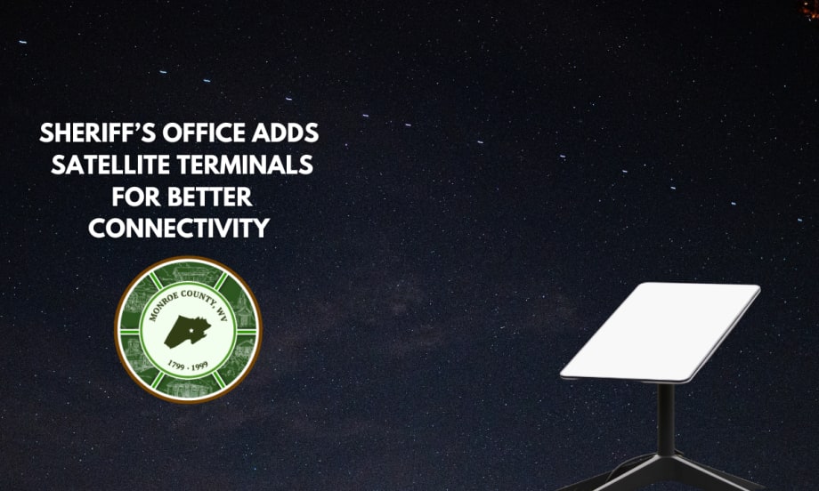 A Starlink mini terminal is shown with a night sky background showing the Starlink satellite.