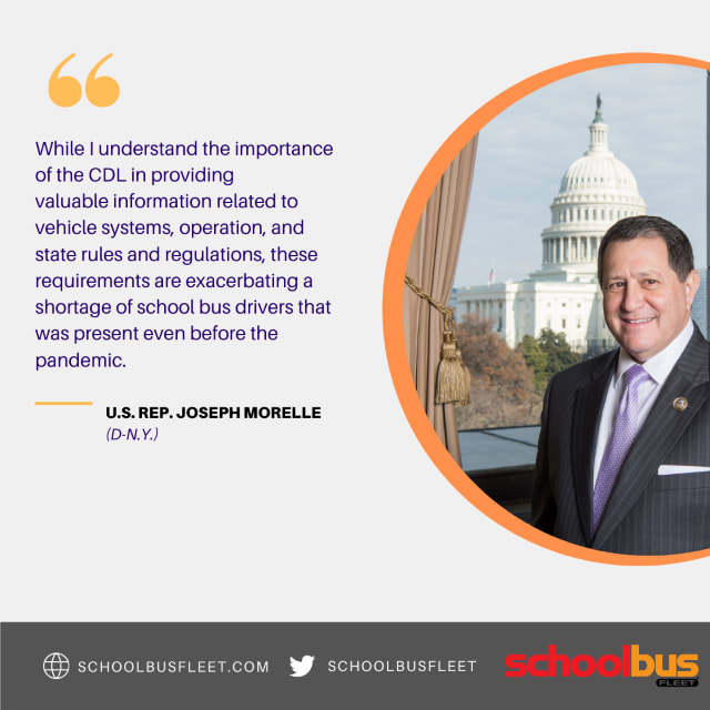 New York's Morelle Seeks CDL Waiver for School Bus Drivers